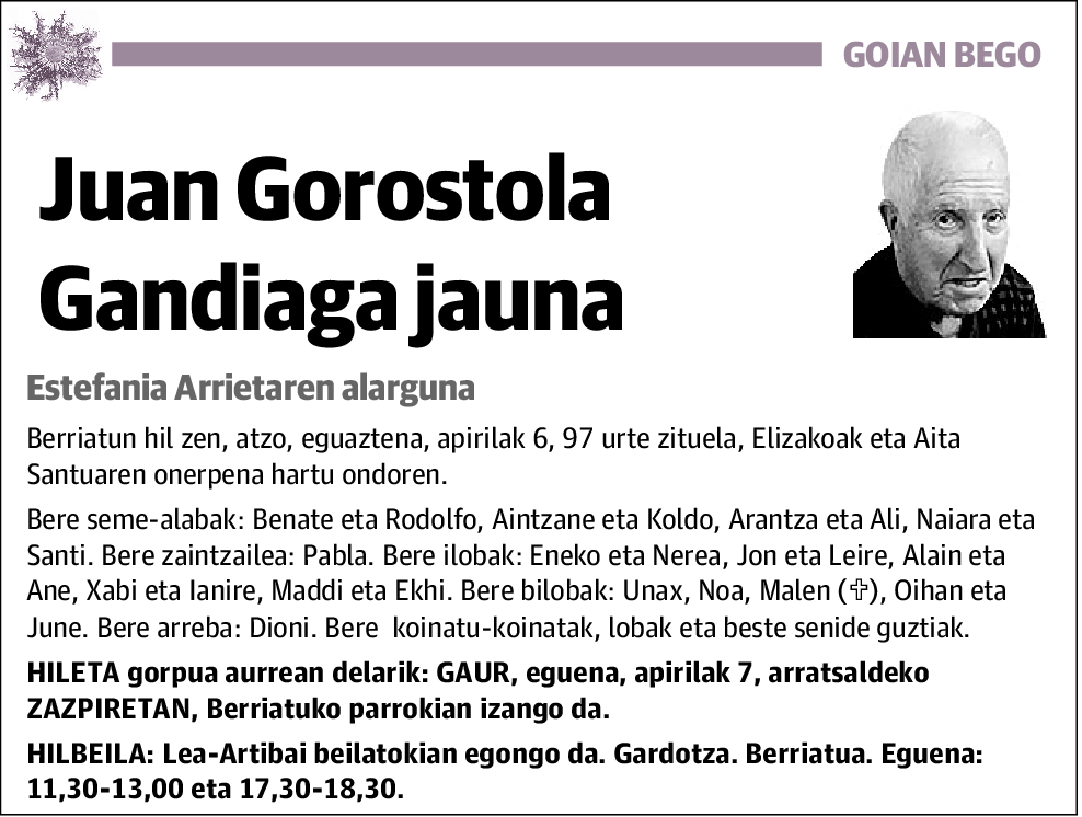 Juan Gorostola Gandiaga