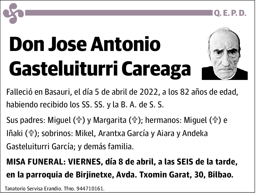 Jose Antonio Gasteluiturri Careaga