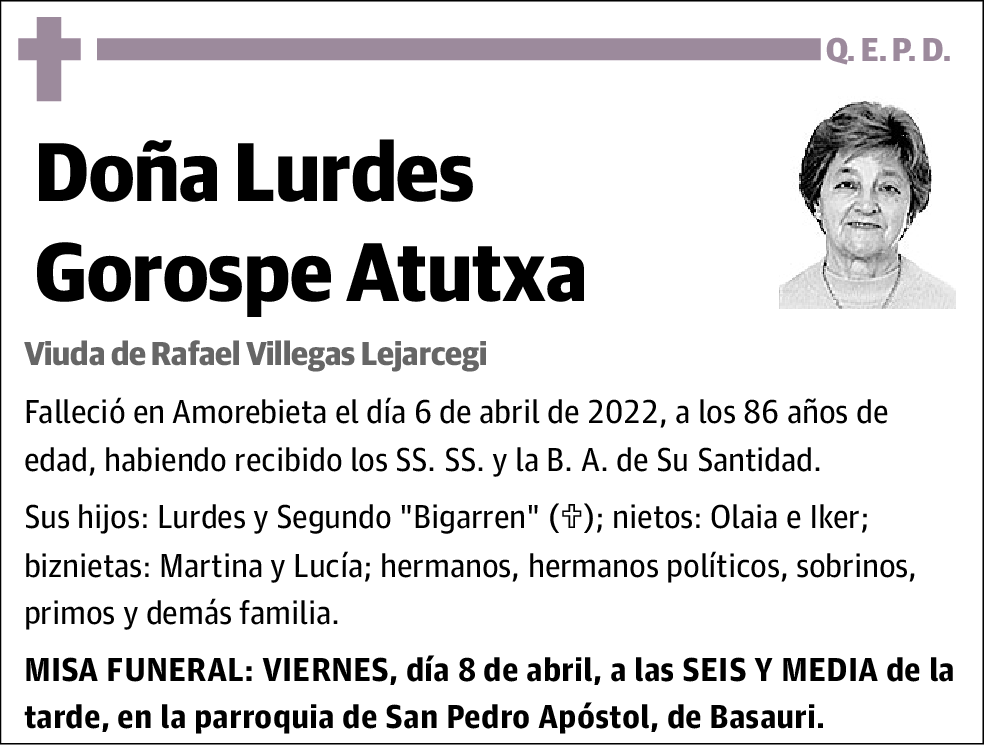 Lurdes Gorospe Atutxa