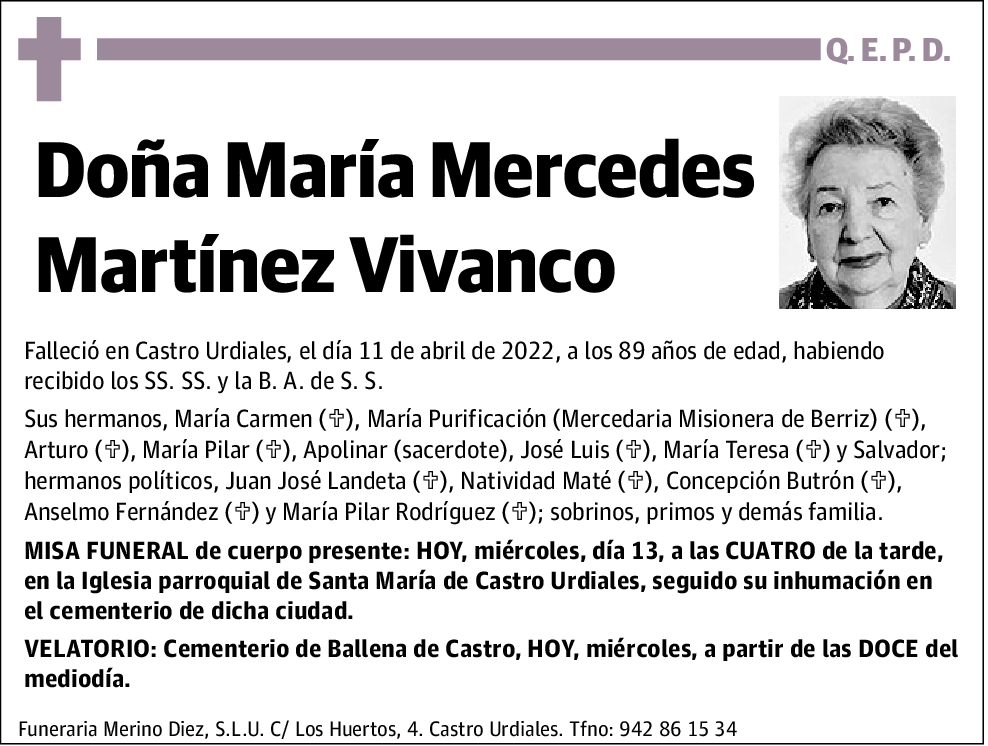 María Mercedes Martínez Vivanco