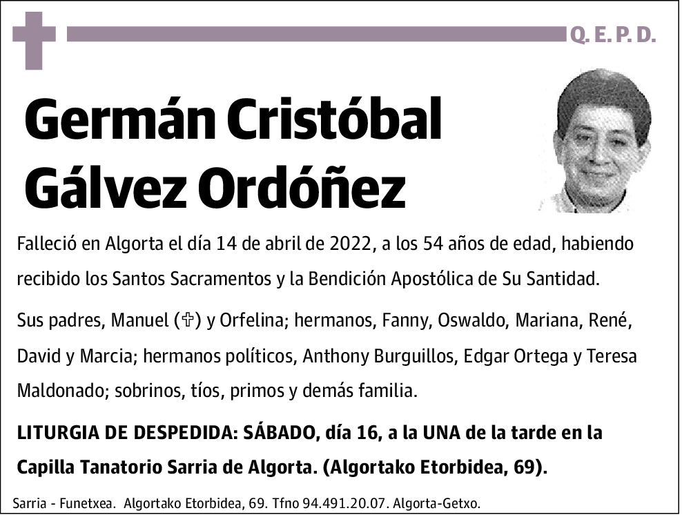 Germán Cristóbal Gálvez Ordóñez