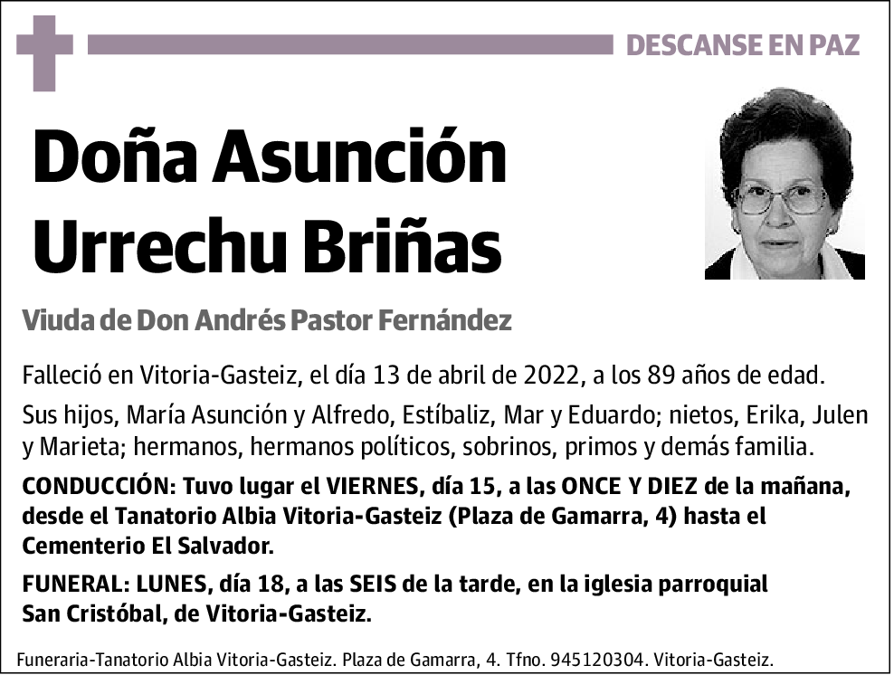 Asunción Urrechu Briñas