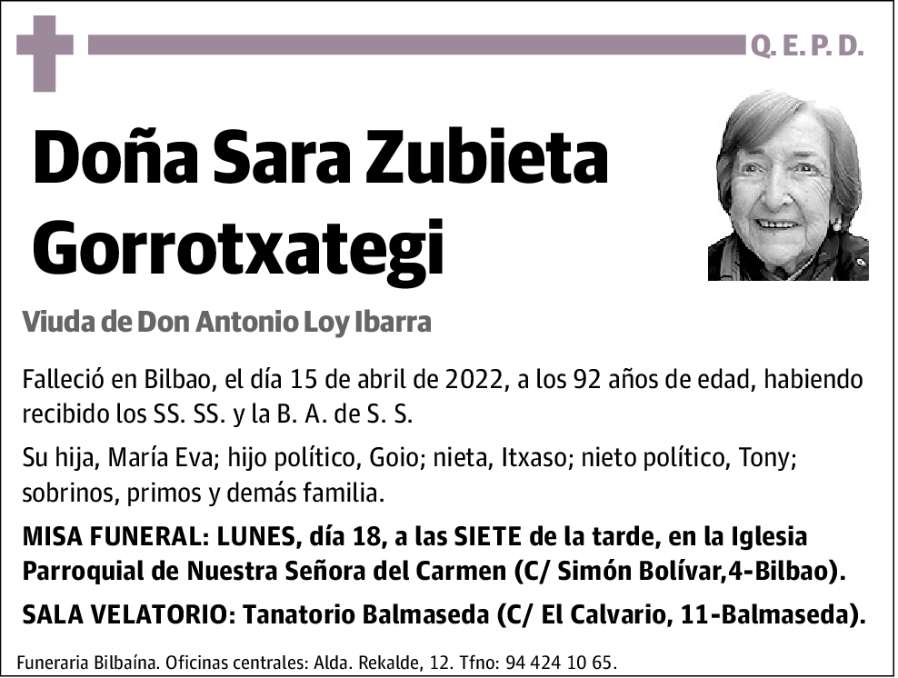 Sara Zubieta Gorrotxategi