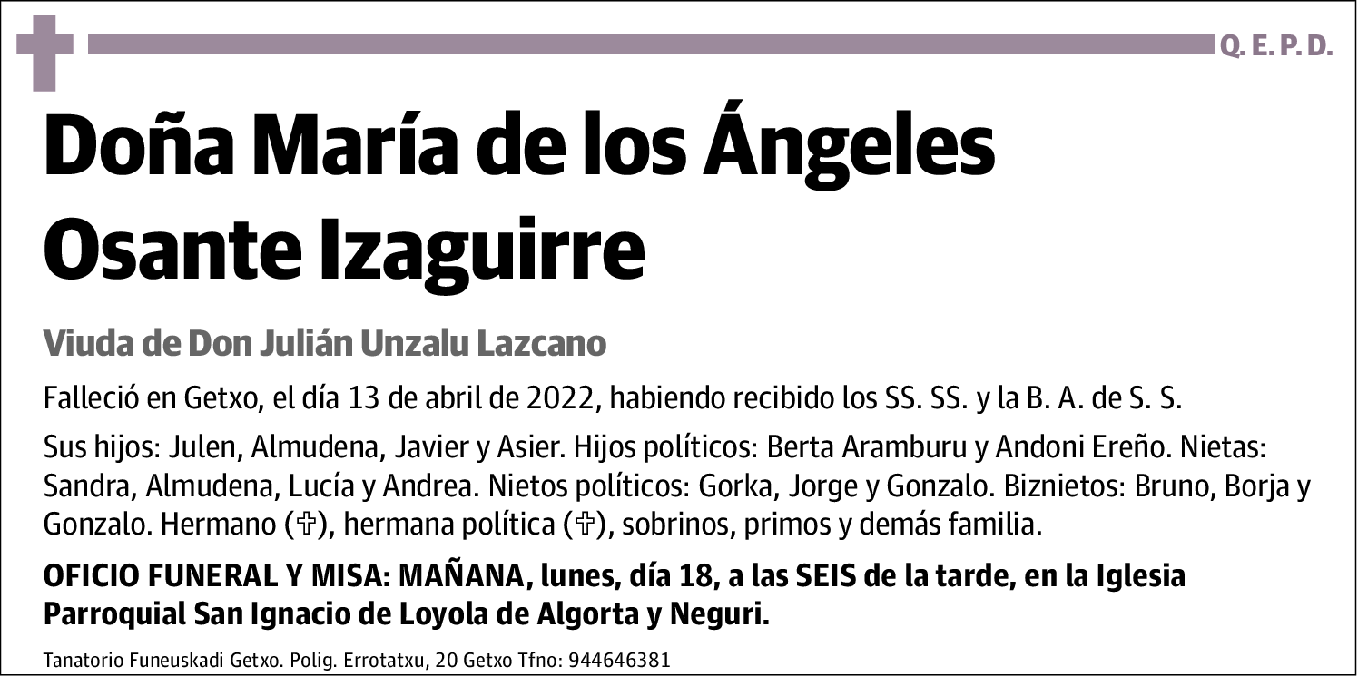 María de los Ángeles Osante Izaguirre