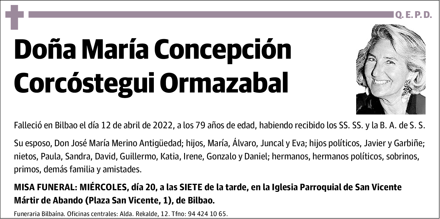 María Concepción Corcóstegui Ormazabal