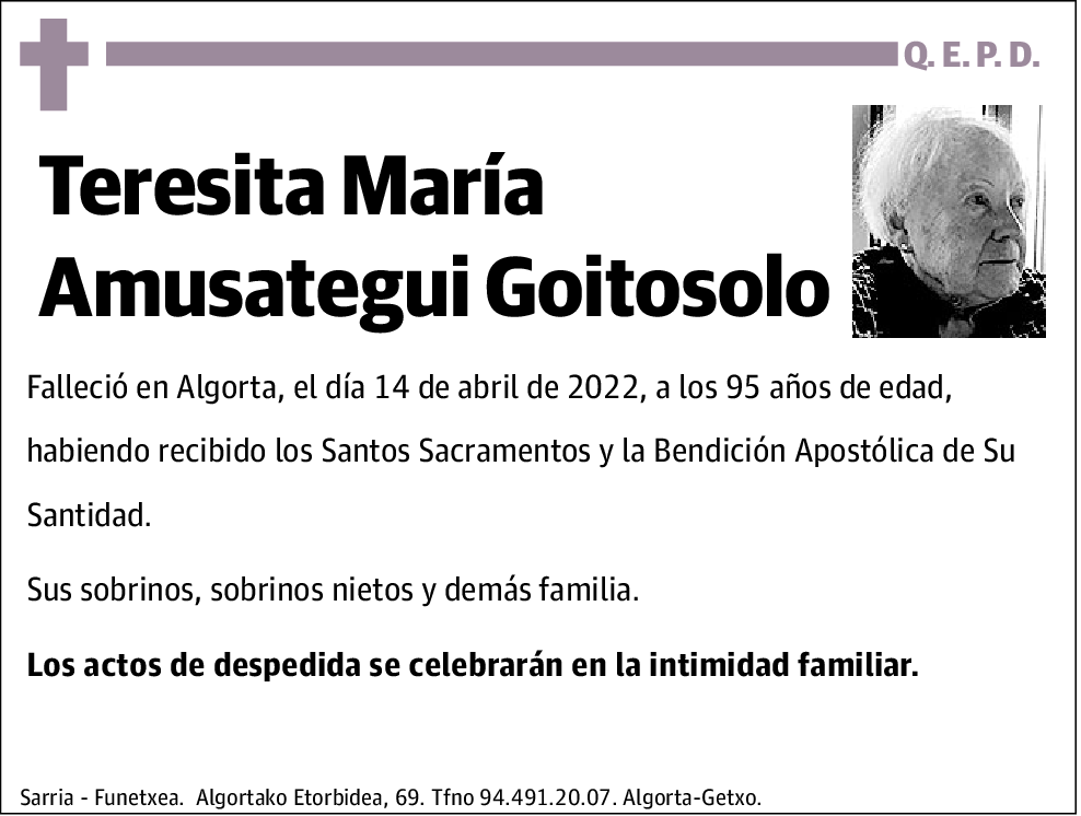 Teresita María Amusategui Goitisolo