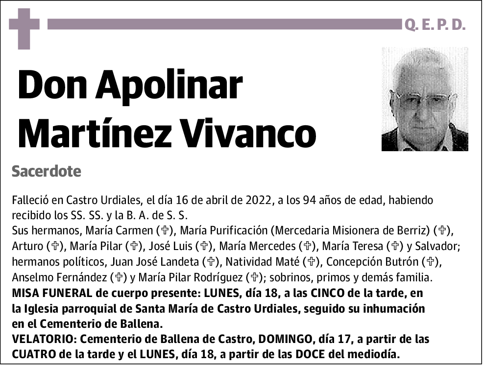 Apolinar Martínez Vivanco