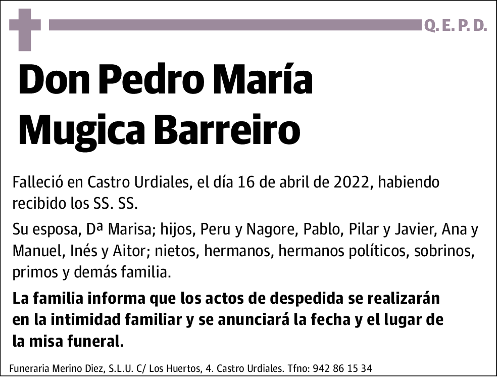 Pedro María Mugica Barreiro