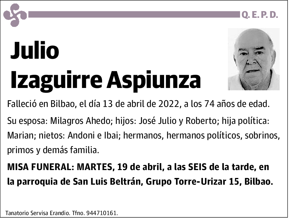 Julio Izaguirre Aspiunza