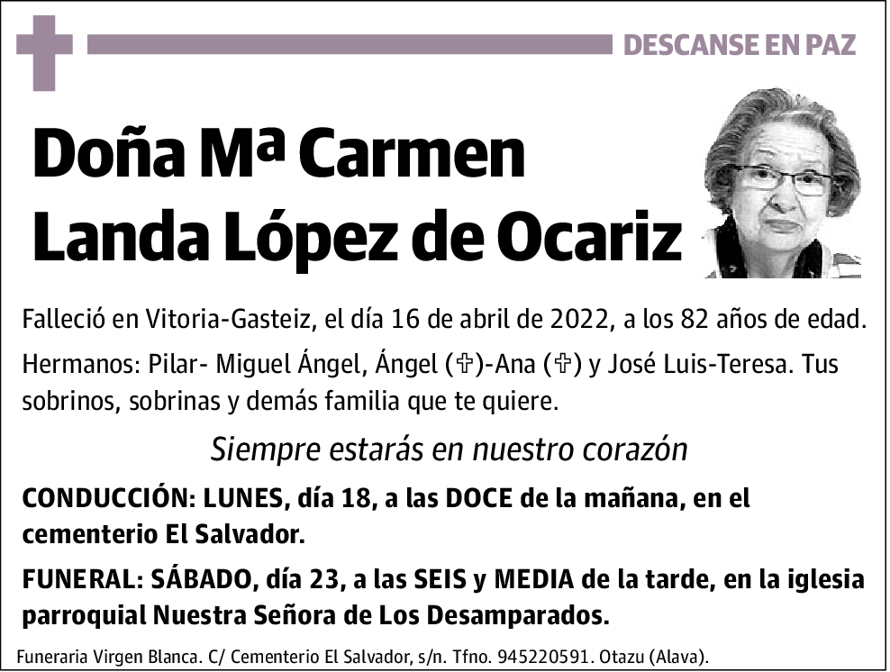 Mª Carmen Landa López de Ocariz