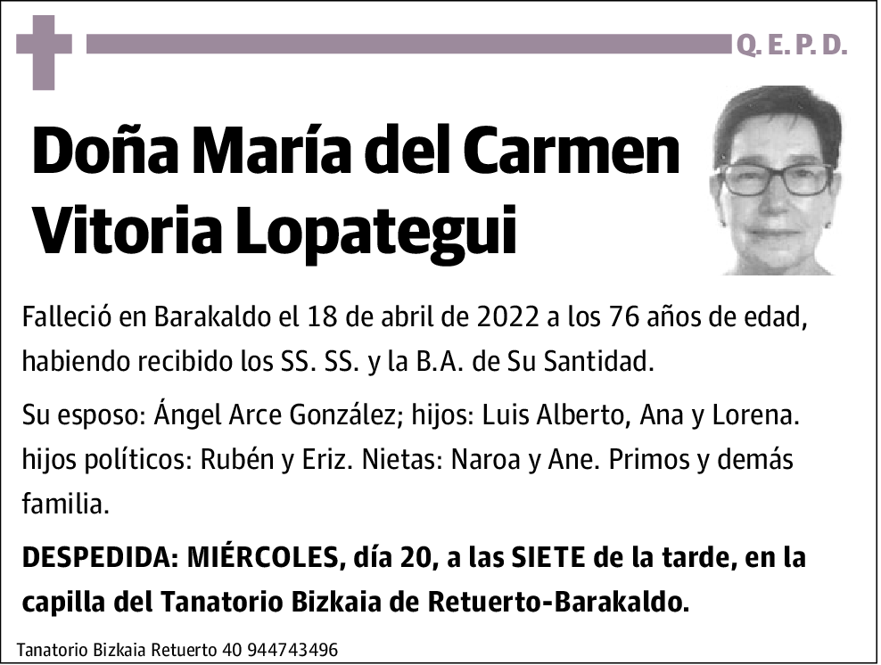 María del Carmen Vitoria Lopategi