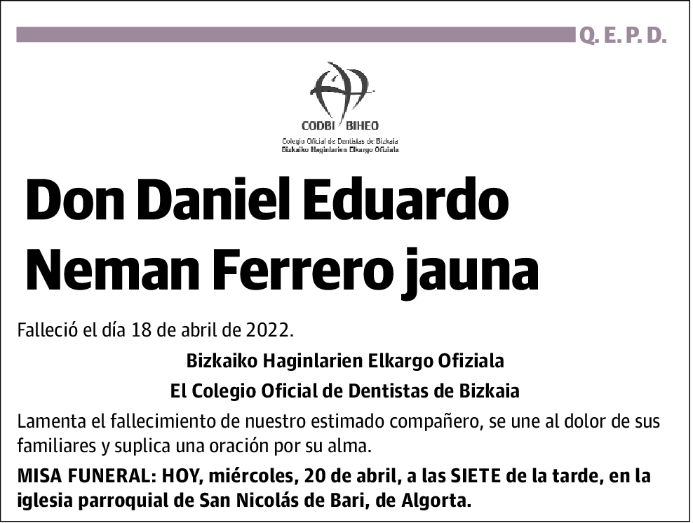 Daniel Eduardo Neman Ferrero