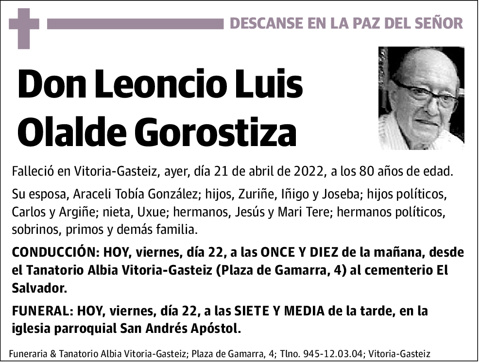 Leoncio Luis Olalde Gorostiza