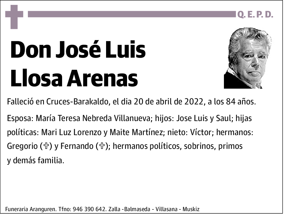 José Luis Llosa Arenas