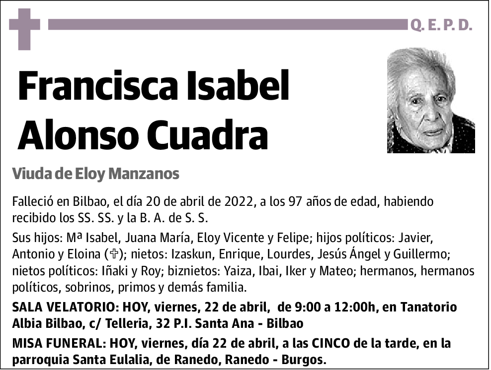 Francisca Isabel Alonso Cuadra