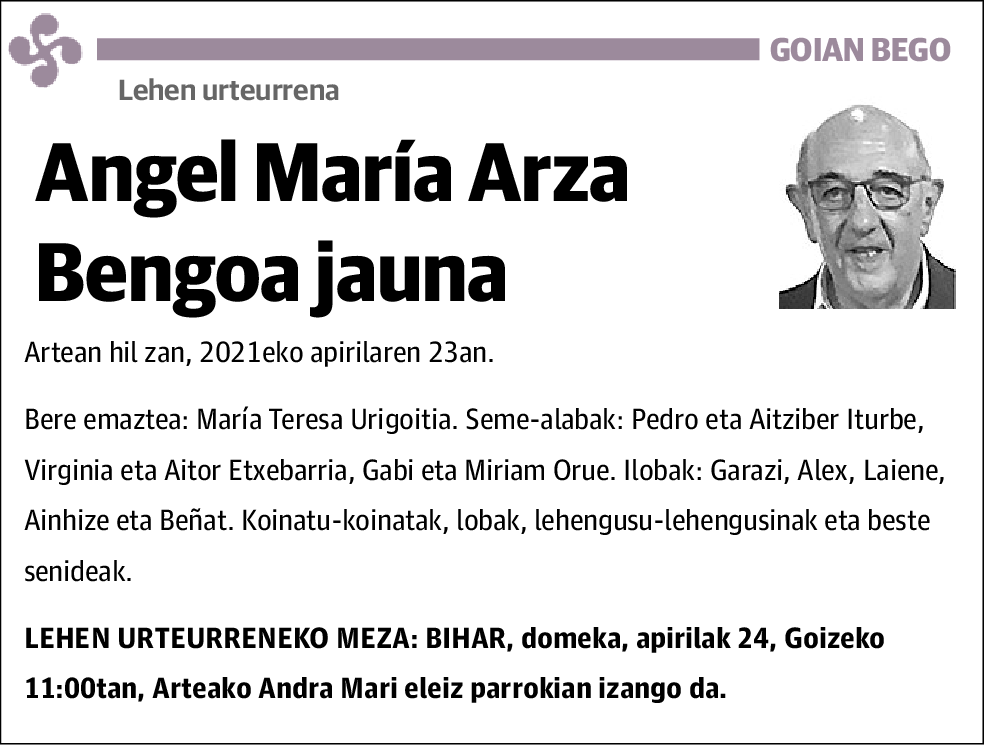 Angel María Arza Bengoa