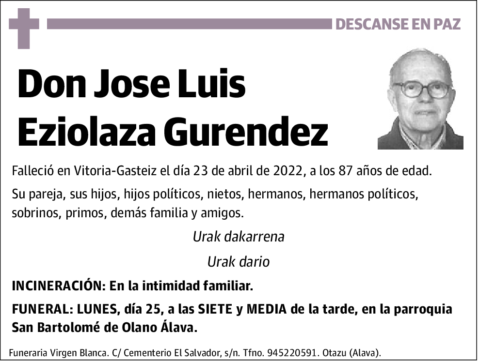 Jose Luis Eziolaza Gurendez