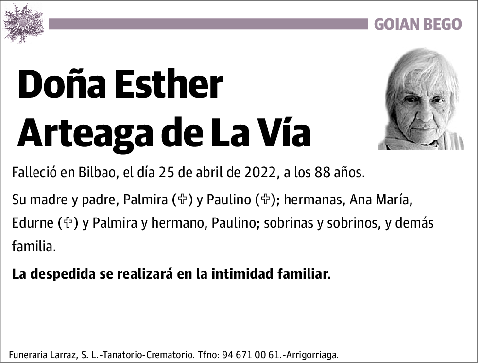 Esther Arteaga de la Vía