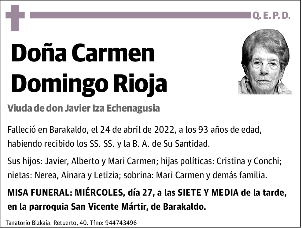 Carmen Domingo Rioja