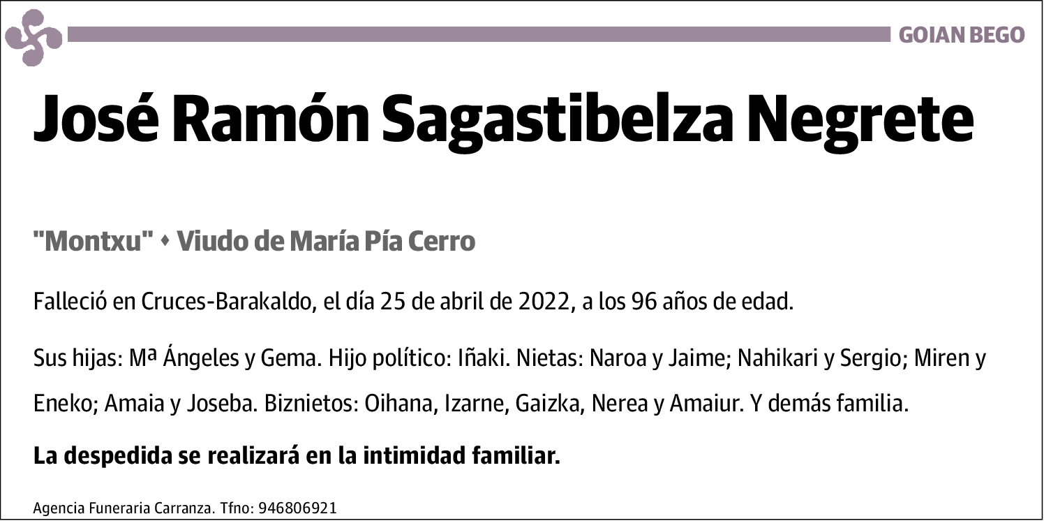 José Ramón Sagastibelza Negrete