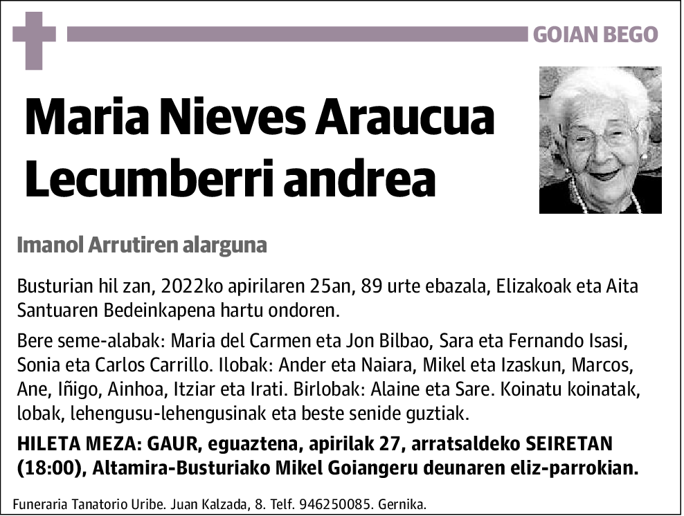 Maria Nieves Araucua Lecumberri