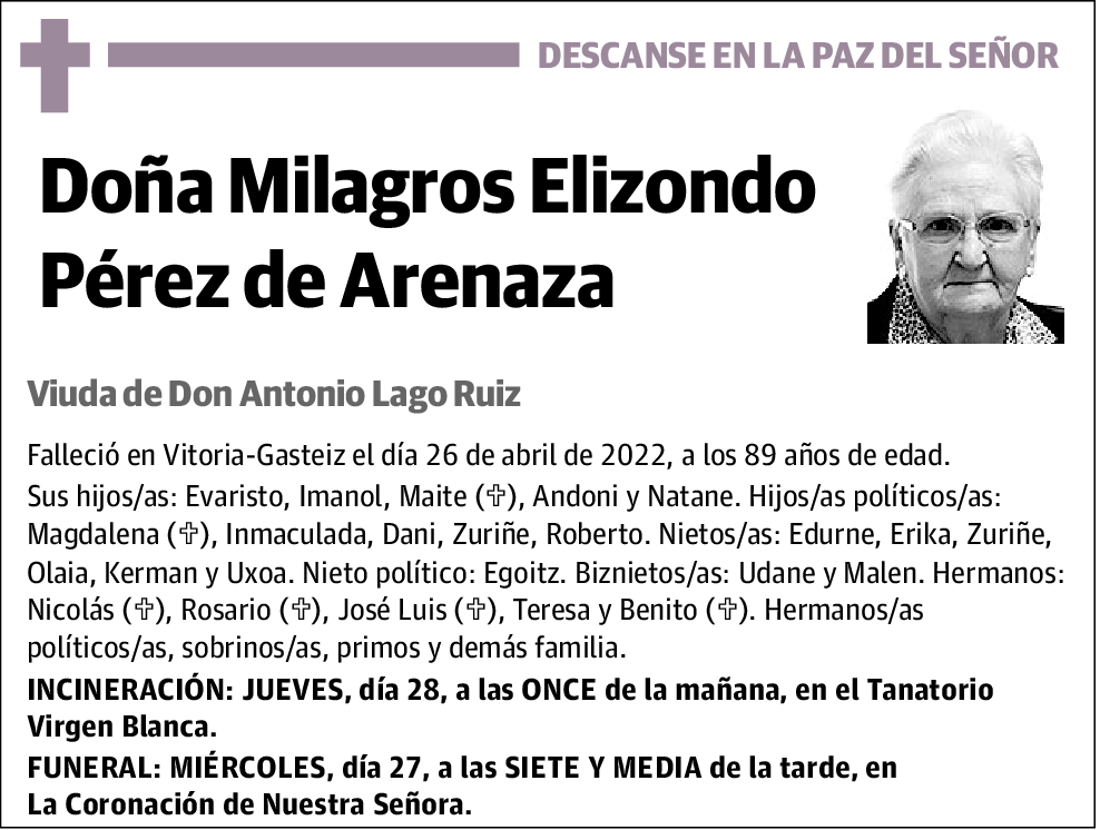 Milagros Elizondo Pérez de Arenaza