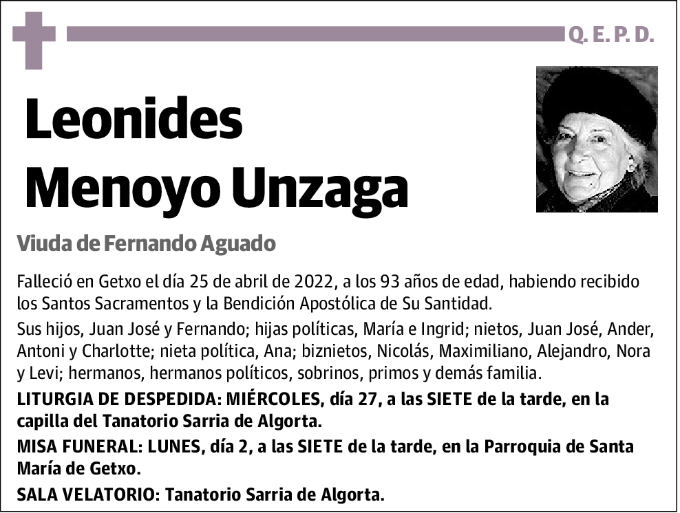 Leonides Menoyo Unzaga