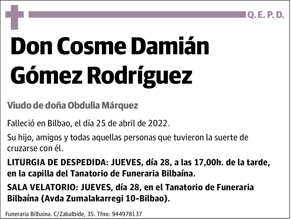 Cosme Damián Gómez Rodríguez