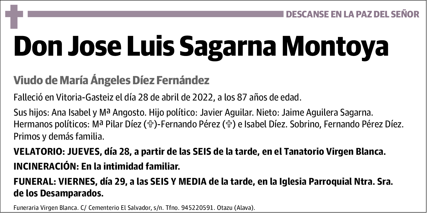 Jose Luis Sagarna Montoya