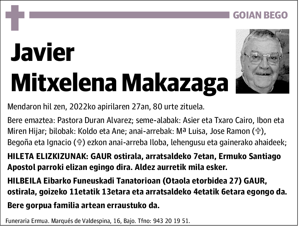 Javier Mitxelena Makazaga