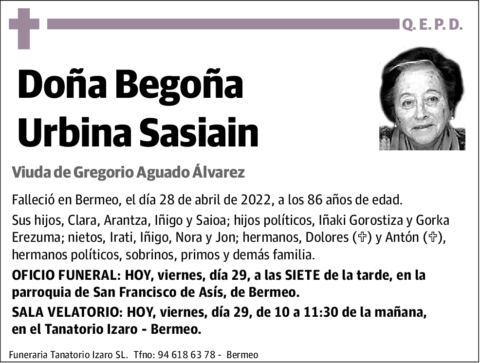 Begoña Urbina Sasiain