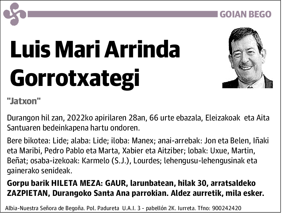 Luis Mari Arrinda Gorrotxategi