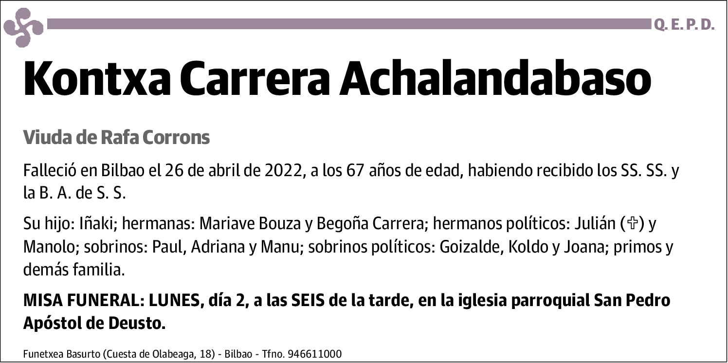 Kontxa Carrera Achalandabaso