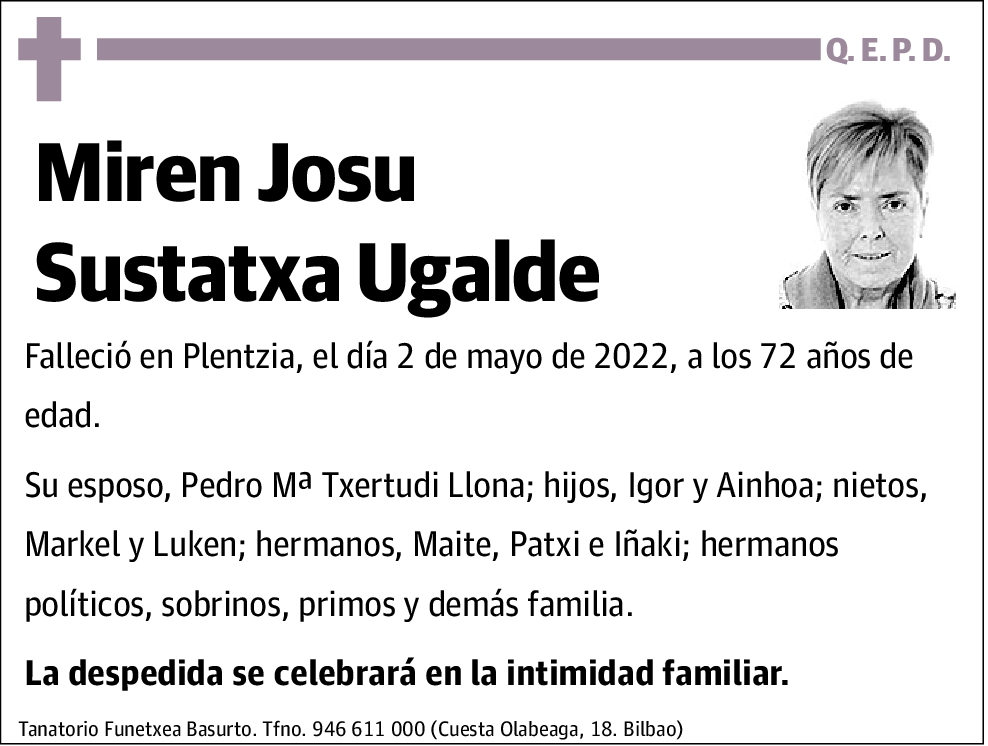 Miren Josu Sustatxa Ugalde