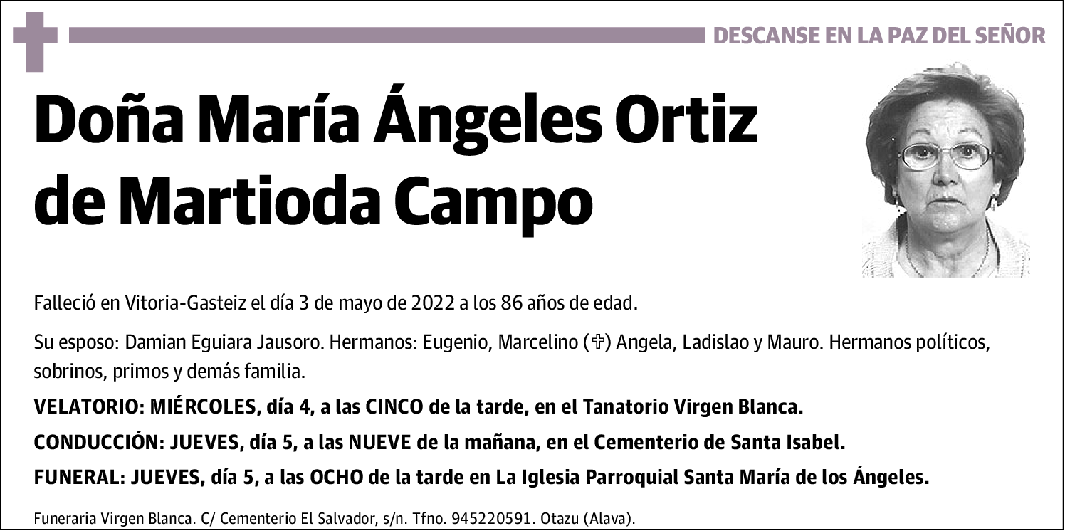 María Ángeles Ortiz de Martioda Campo