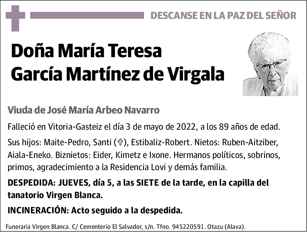 María Teresa García Martínez de Virgala