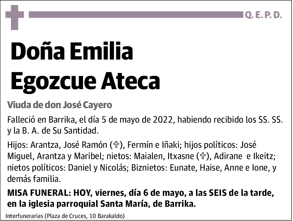 Emilia Egozcue Ateca