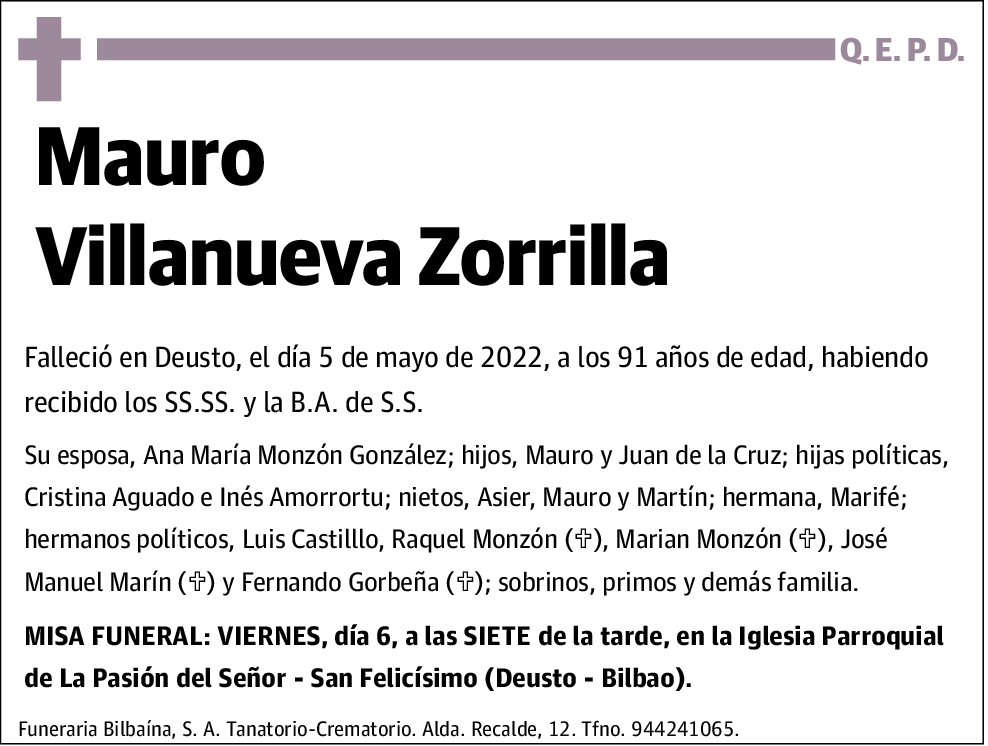 Mauro Villanueva Zorrila