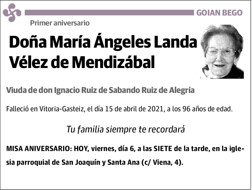 María Ángeles Landa Vélez de Mendizábal