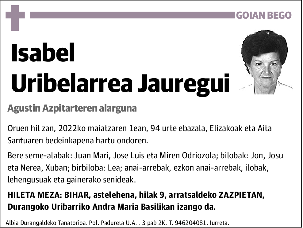 Isabel Uribelarrea Jauregui