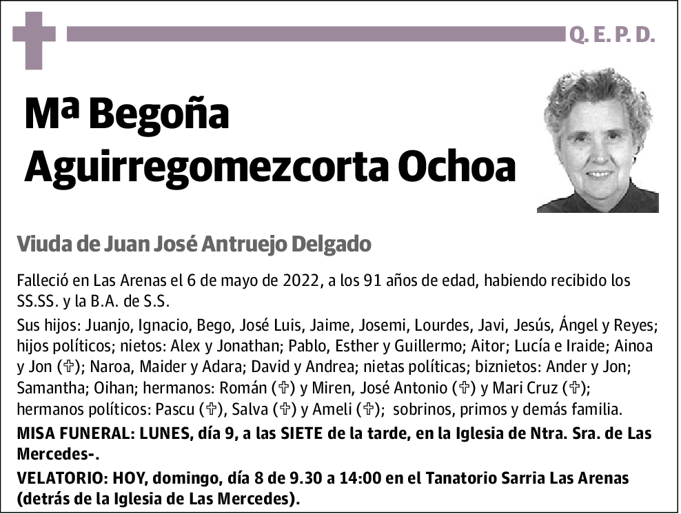 Mª Begoña Aguirregomezcorta Ochoa