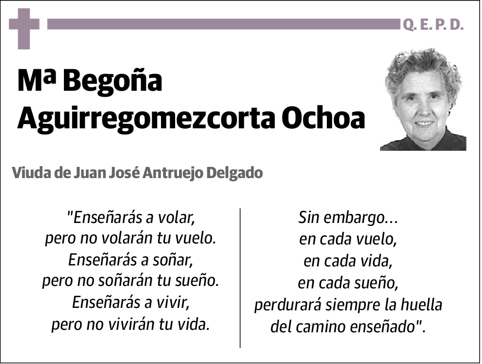 Mª Begoña Aguirregomezcorta Ochoa