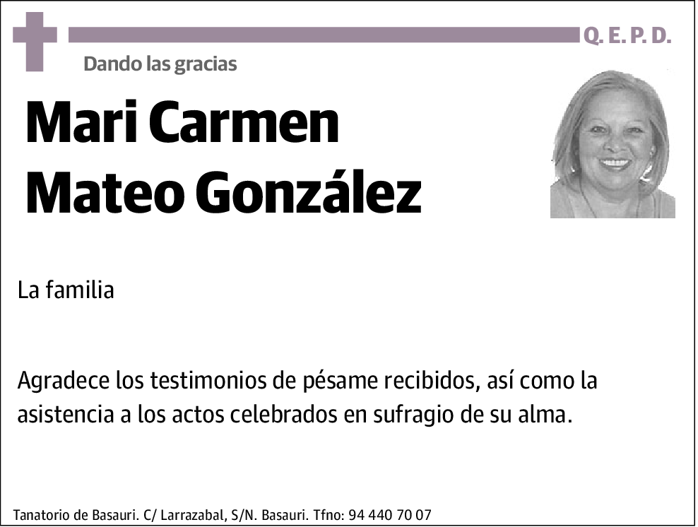 Maria Carmen Mateo González