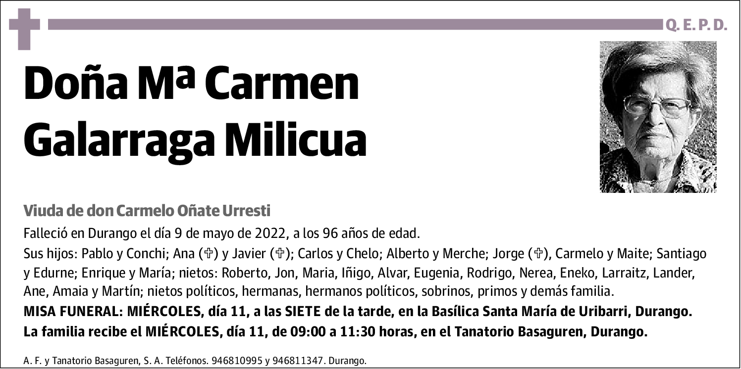 Mª Carmen Galarraga Milicua