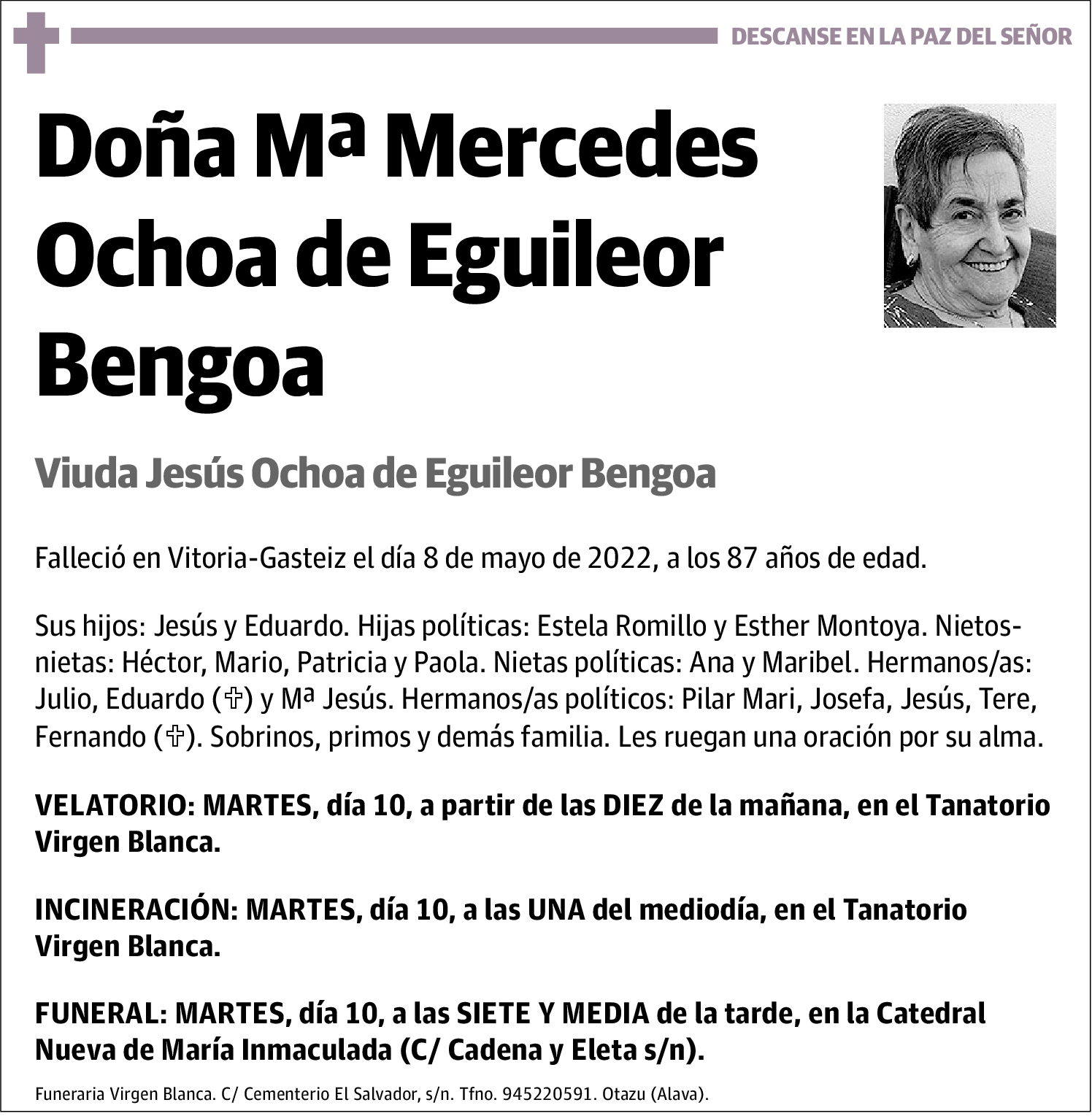 María Mercedes Ochoa de Eguileor Bengoa