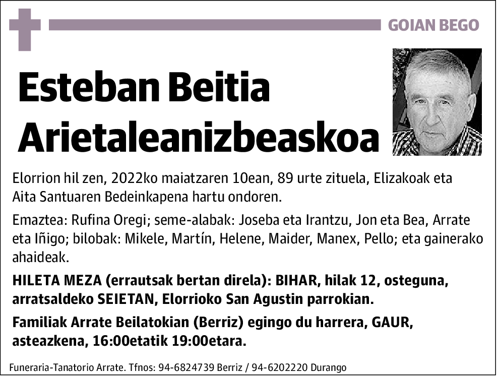 Esteban Beitia Arietaleanizbeaskoa