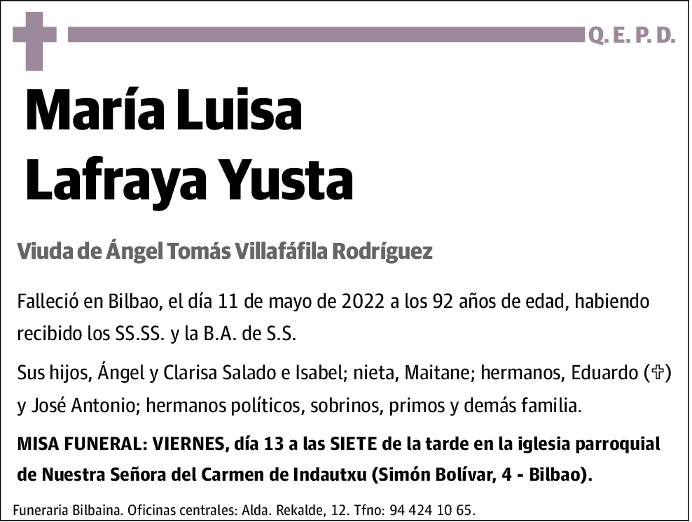 María Luisa Lafraya Yusta