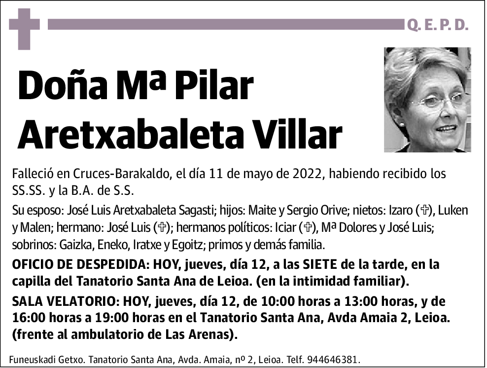 María Pilar Aretxabaleta Villar