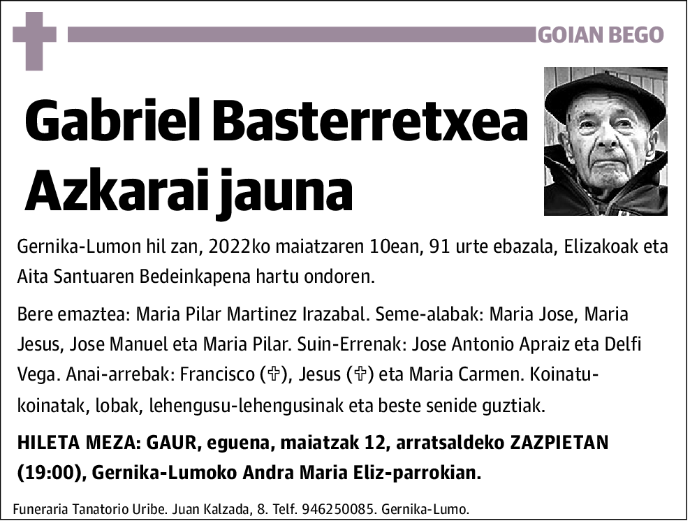 Gabriel Basterretxea Azkarai