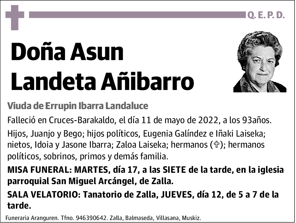 María Asunción Landeta Añbarro